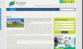 
							         BA ISAGO University About US								  
							    