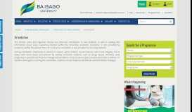 
							         BA ISAGO University Orientation								  
							    