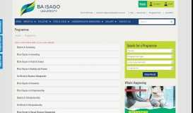 
							         BA ISAGO University Programme Search								  
							    