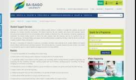 
							         BA ISAGO University Student Support Services								  
							    