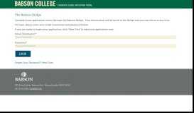 
							         Babson College Application Portal								  
							    