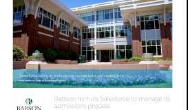 
							         Babson College - Salesforce.org								  
							    