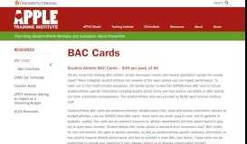 
							         BAC Cards | Apple Training Institute, U.Va.								  
							    