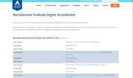 
							         Baccalaureate-Graduate Degree Accreditation - Accreditation Council ...								  
							    