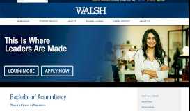 
							         Bachelor of Accountancy (BAC) Program in Michigan - Walsh College								  
							    