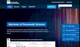 
							         Bachelor of Paramedic Science - QUT								  
							    