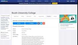 
							         Bachelor of Social Work After-Degree - Booth University College ...								  
							    