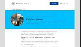 
							         Bachelor's degrees – qualifications and requirements | University of ...								  
							    