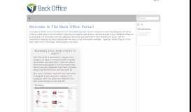 
							         Back Office Portal: Home								  
							    