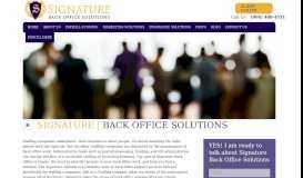 
							         back office solutions - Signature Back Office								  
							    