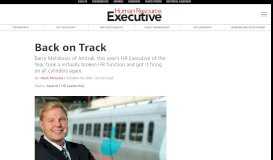 
							         Back on Track | HRExecutive.com : HRExecutive.com								  
							    