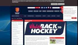 
							         Back To Hockey - England Hockey								  
							    