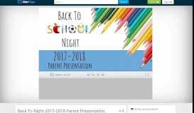 
							         Back To Night Parent Presentation. - ppt download - SlidePlayer								  
							    