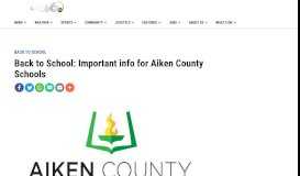 
							         Back to School: Important info for Aiken County Schools - WJBF.com								  
							    