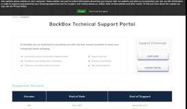 
							         BackBox Technical Support Portal • Support • BackBox Software								  
							    
