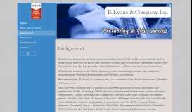 
							         Background « - B. Lyons & Company Inc.								  
							    