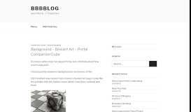 
							         Background – Deviant Art – Portal Companion Cube – BBBBlog								  
							    