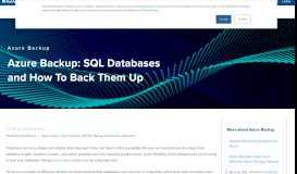 
							         Backup SQL Database in Azure: Step by Step - NetApp Cloud Central								  
							    