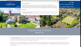 
							         Badminton School, Bristol - Etherton Education								  
							    