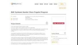 
							         BAE Systems Hunter Class Frigate Program - ICN Gateway								  
							    