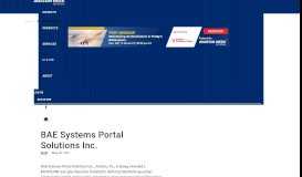 
							         BAE Systems Portal Solutions Inc. | [primary-term] content from ...								  
							    