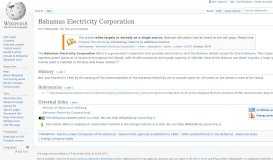 
							         Bahamas Electricity Corporation - Wikipedia								  
							    