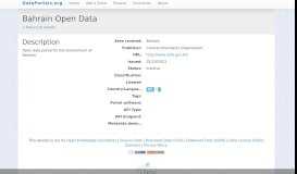 
							         Bahrain Open Data - Data Portals								  
							    