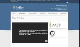 
							         Bailey Family Medical Care » About Dr. Bailey								  
							    