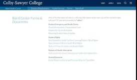 
							         Baird Center Forms & Documents - Colby-Sawyer College								  
							    