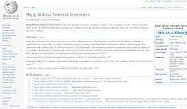 
							         Bajaj Allianz General Insurance - Wikipedia								  
							    