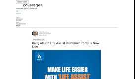 
							         Bajaj Allianz Life Assist Customer Portal is Now Live - Coverager								  
							    