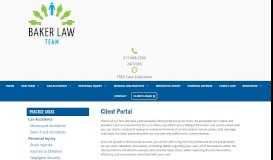 
							         Baker Law Team Client Portal | Stay Up To Date With Your Legal Case								  
							    