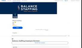 
							         Balance Staffing Employee Reviews - Indeed								  
							    