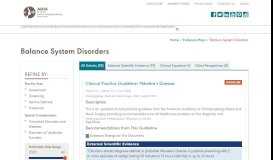 
							         Balance System Disorders - ASHA								  
							    