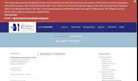 
							         Balance Therapy | Tampa Bay Hearing								  
							    
