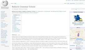 
							         Ballarat Grammar School - Wikipedia								  
							    
