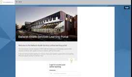 
							         Ballarat Health Services - Online Training Portal								  
							    