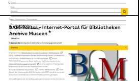 
							         BAM-Portal - Internet-Portal für ... - Landesarchiv Baden Württemberg								  
							    