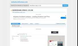 
							         bandhan.ongc.co.in at WI. Bandhan Login - Website Informer								  
							    