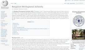 
							         Bangalore Development Authority - Wikipedia								  
							    