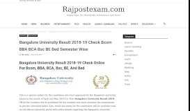 
							         Bangalore University Result 2018-19 Check Bcom BBA BCA Bsc BE ...								  
							    