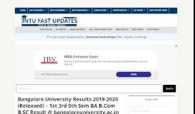 
							         Bangalore University Results 2019 Released - 1st, 3rd, 5th, 7th Sem ...								  
							    
