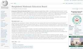 
							         Bangladesh Madrasah Education Board - Wikipedia								  
							    