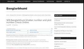 
							         Banglarbhumi khatian & plot information at banglarbhumi.gov.in								  
							    