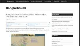 
							         Banglarbhumi.info : banglarbhumi.gov.in khatian & plot information ...								  
							    