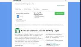 
							         Bank Independent Online Banking Login - CC Bank								  
							    
