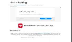 
							         Bank of America EDD Debit Card Login | Online Banking								  
							    