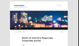 
							         Bank of america flagscape associate portal | kopolunoc								  
							    