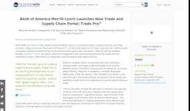 
							         Bank of America Merrill Lynch Launches New Trade and Supply ...								  
							    