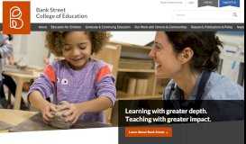 
							         Bank Street College of Education: Home Page								  
							    